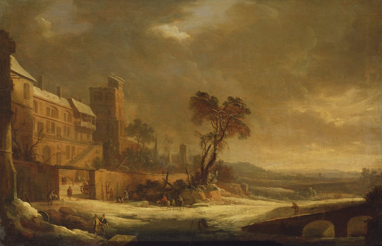 Január hónap, Hóeffektus, 1699 alkotó: Antoine Pierre the Younger Patel