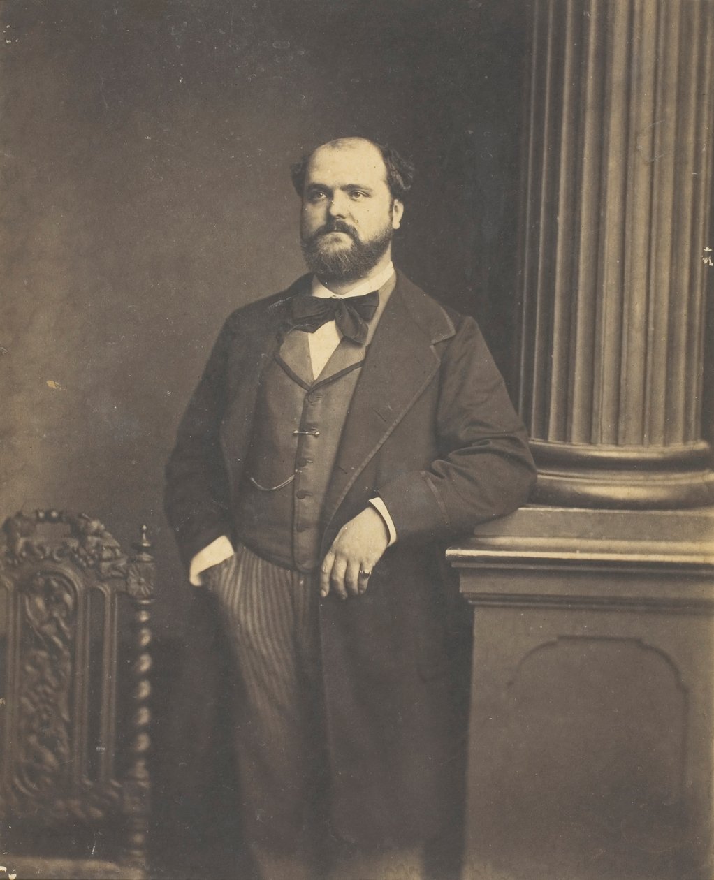 Névtelen férfi álló, en arc, 18551869. alkotó: Antoine Samuel Adam Salomon