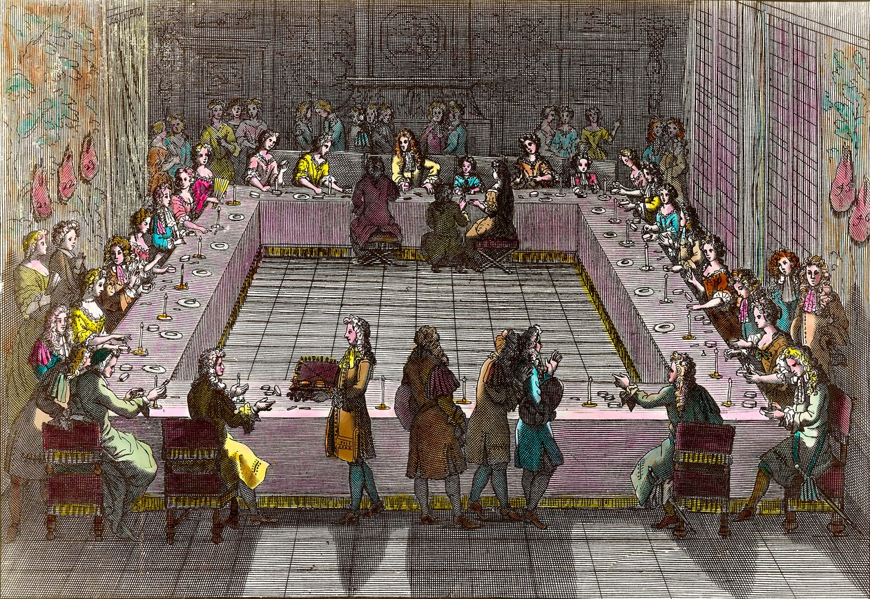 A királyi lottó a 18. században. Trouvain Antoine metszete (1656-1708) alkotó: Antoine Trouvain