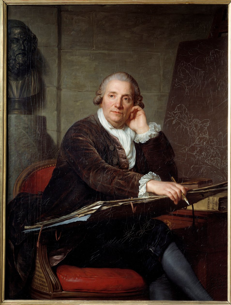 Gabriel Francois Doyen (1726-1806) festő portréja Antoine Vestier (1740-1824) festménye 1786 V. 1,3x0,96 m alkotó: Antoine Vestier