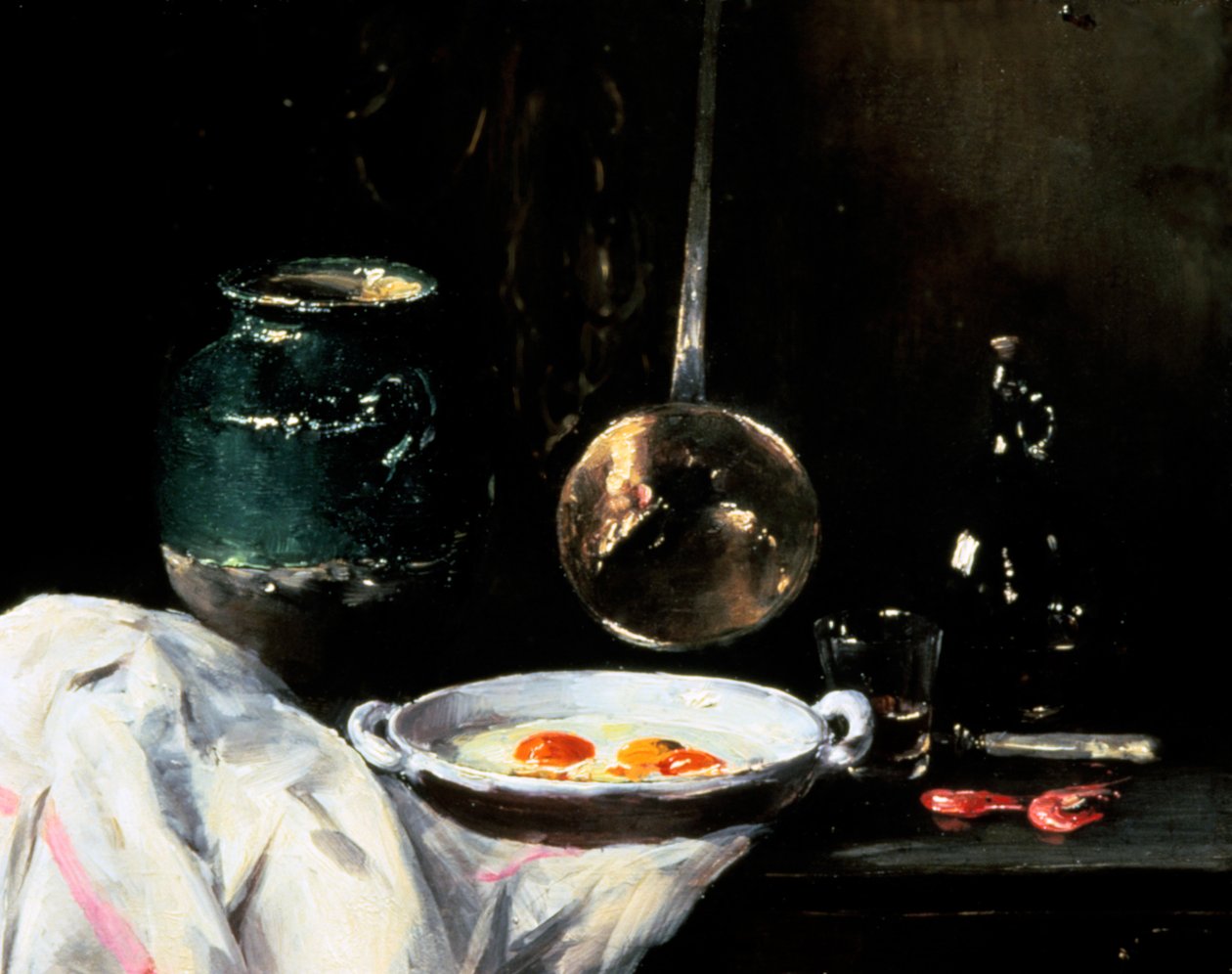 Csendélet tojással, XX. század alkotó: Antoine Vollon
