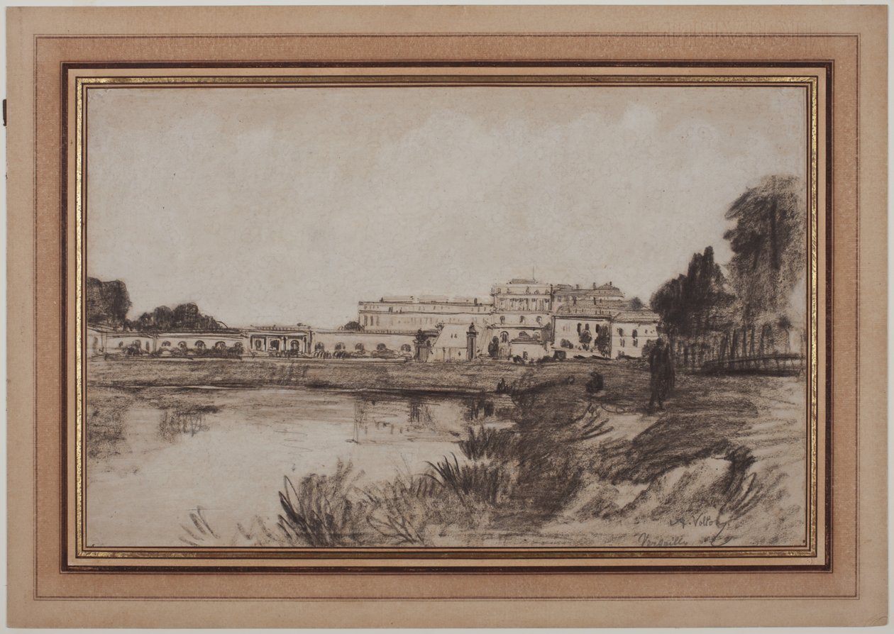 Versailles látképe, 1800-as évek. alkotó: Antoine Vollon