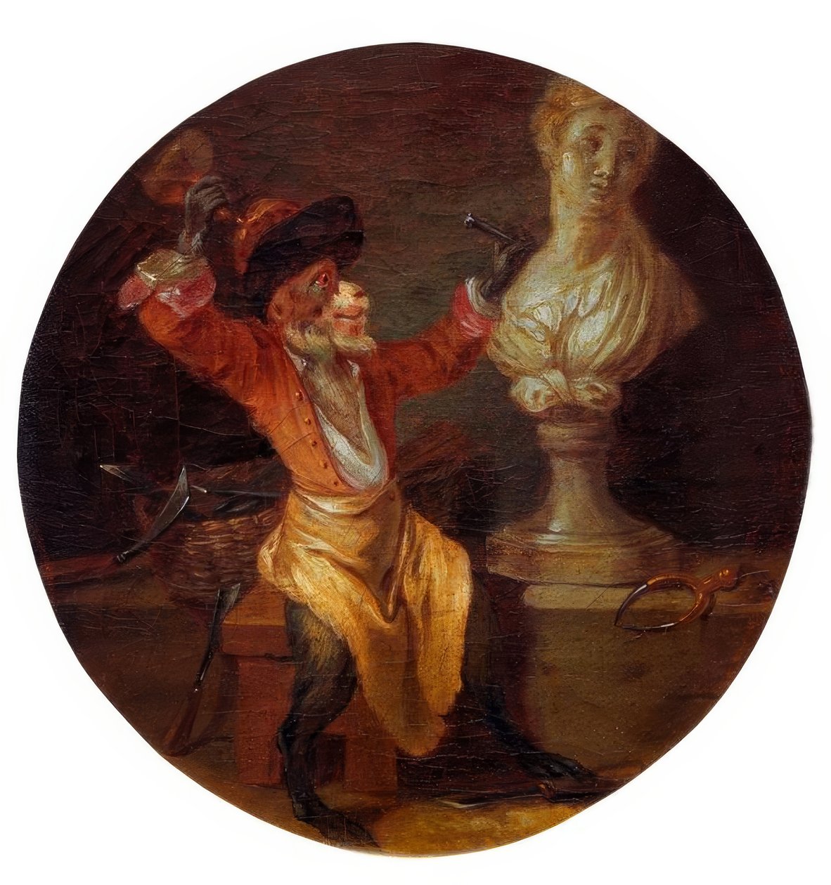 A majom mint szobrász alkotó: Jean Antoine Watteau
