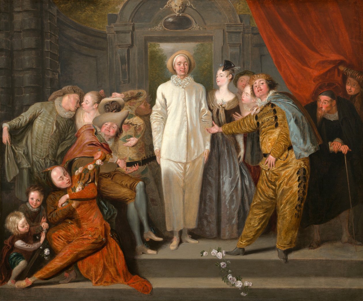 Az olasz komikusok alkotó: Antoine Watteau