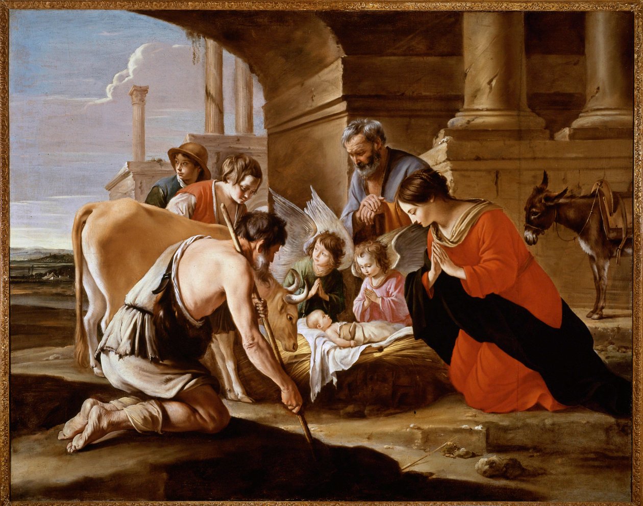 A pásztorok imádása (festmény, vászon) alkotó: Antoine and Louis & Mathieu (1607-77) Le Nain