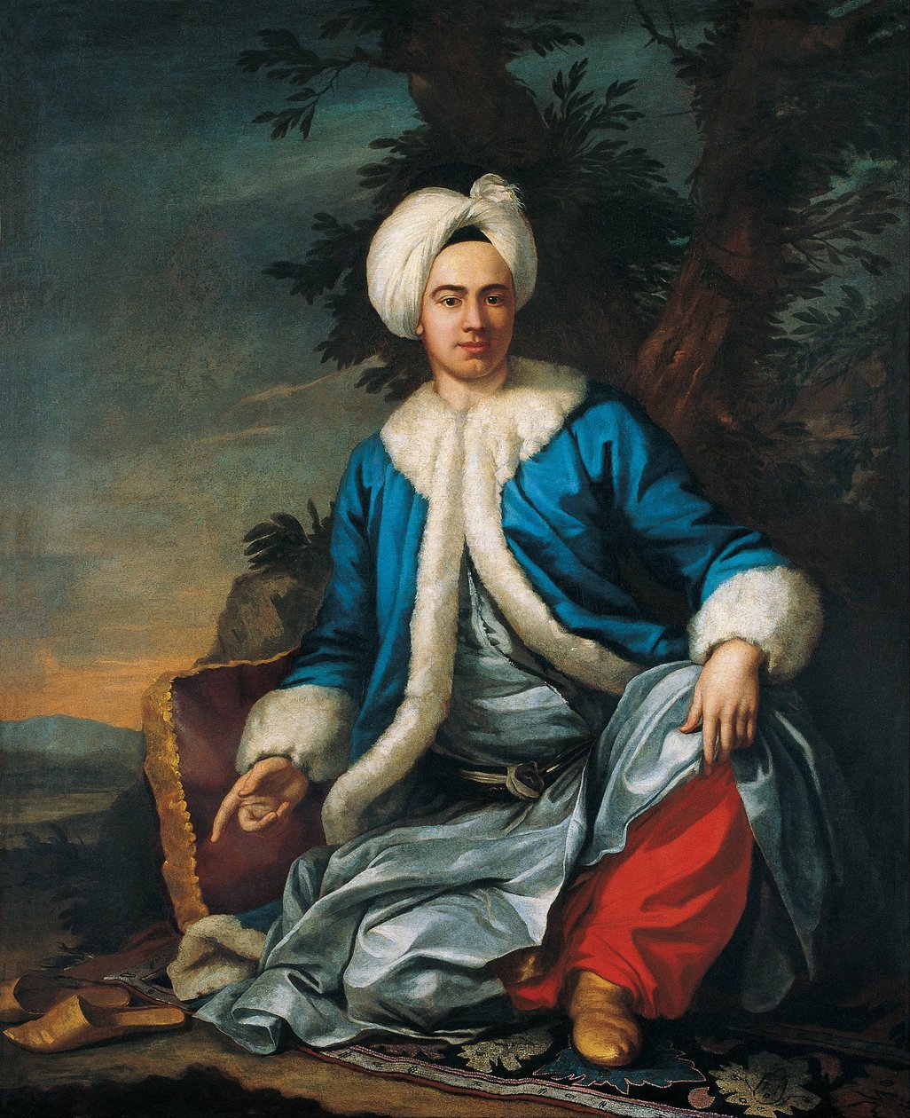 Egy európai török ruhába öltözve alkotó: Antoine de Favray