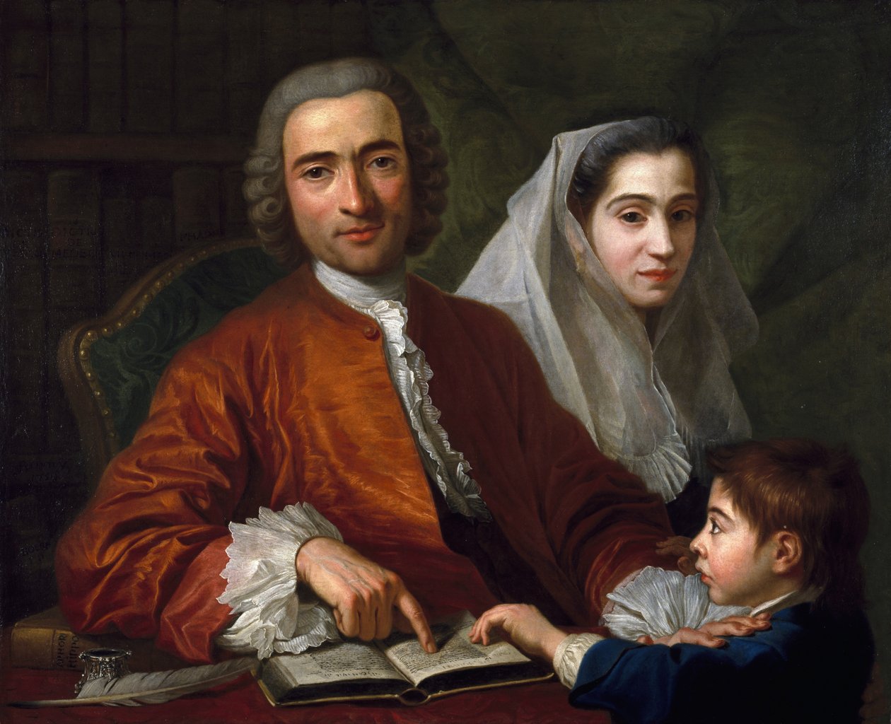 Dr. Salvatore Bernard feleségével és fiával, 1759 alkotó: Antoine de Favray