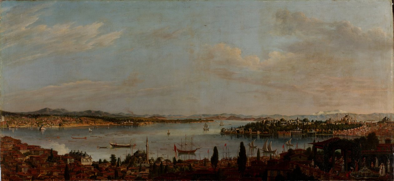 Isztambul panorámája alkotó: Antoine de Favray