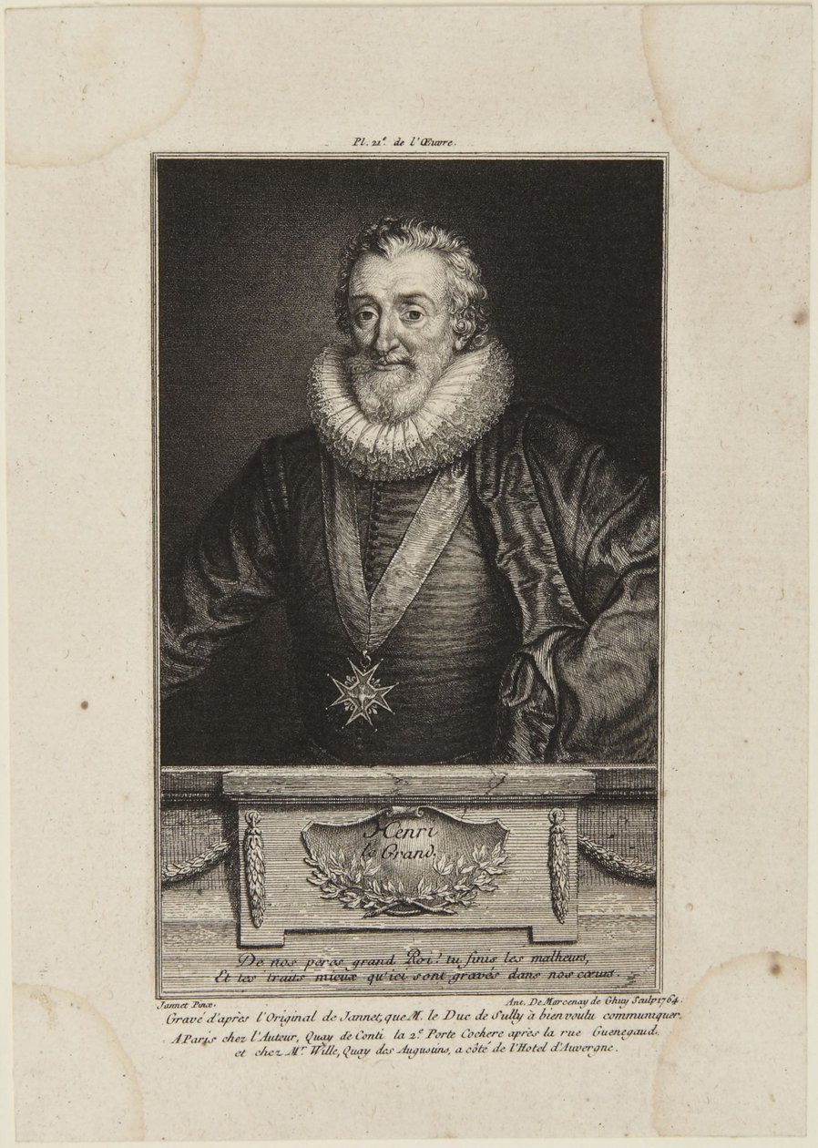 „Nagy Henrik” J(?)annet nyomán alkotó: Antoine de Marcenay de Ghuy