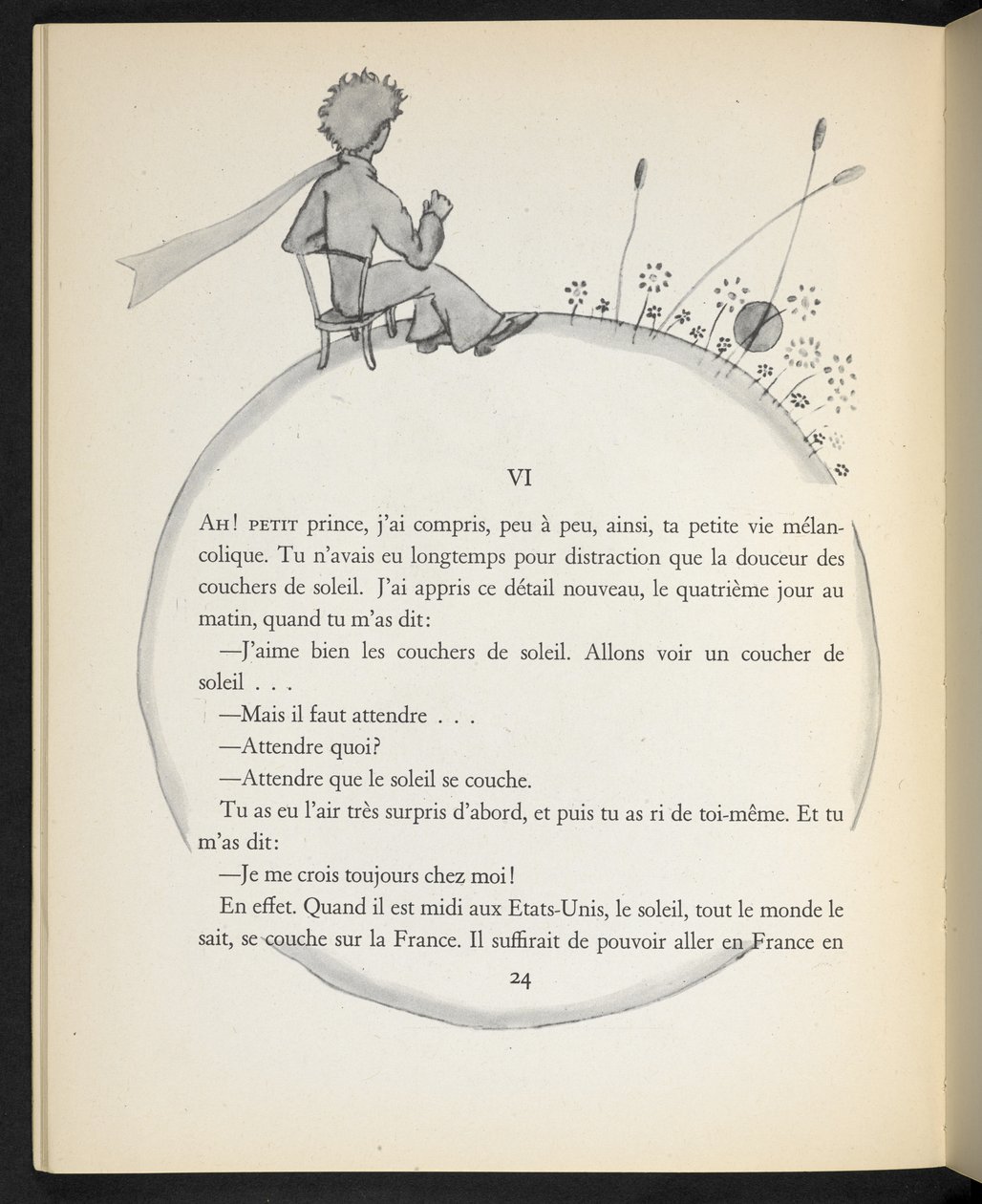 Illusztráció Antoine de Saint-Exupéry "Le Petit Prince" című művéből. alkotó: Antoine de Saint Exupery