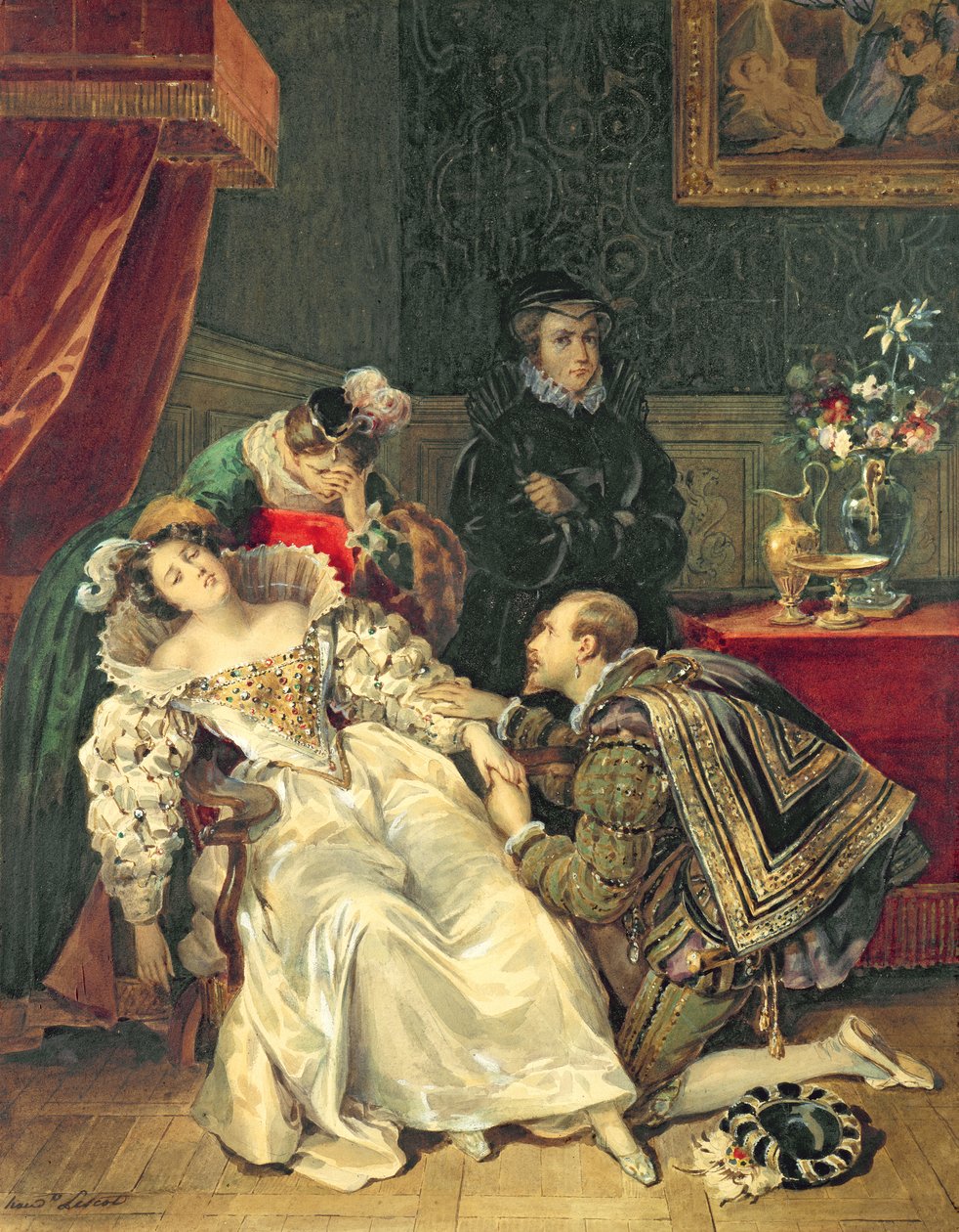 Mária skót királynő (1542-87) (wc papíron) alkotó: Antoinette Cecile Hortense Lescot Haudebourt
