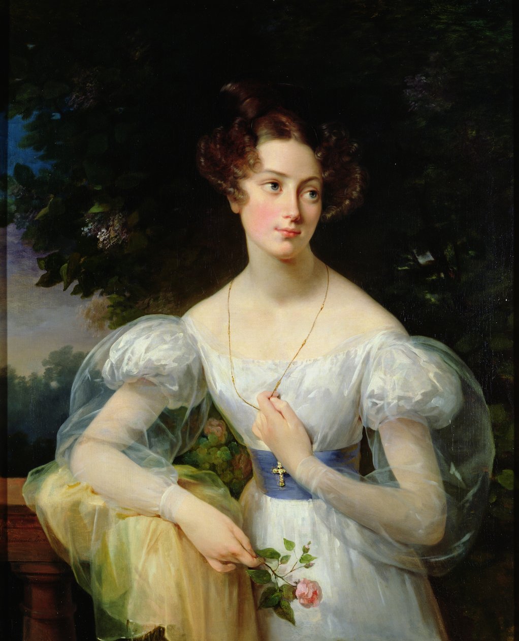 Hortense Ballu, leendő Madame Alphonse Jacob-Desmalter portréja, 1832-37 körül alkotó: Antoinette Cecile Hortense Lescot Haudebourt