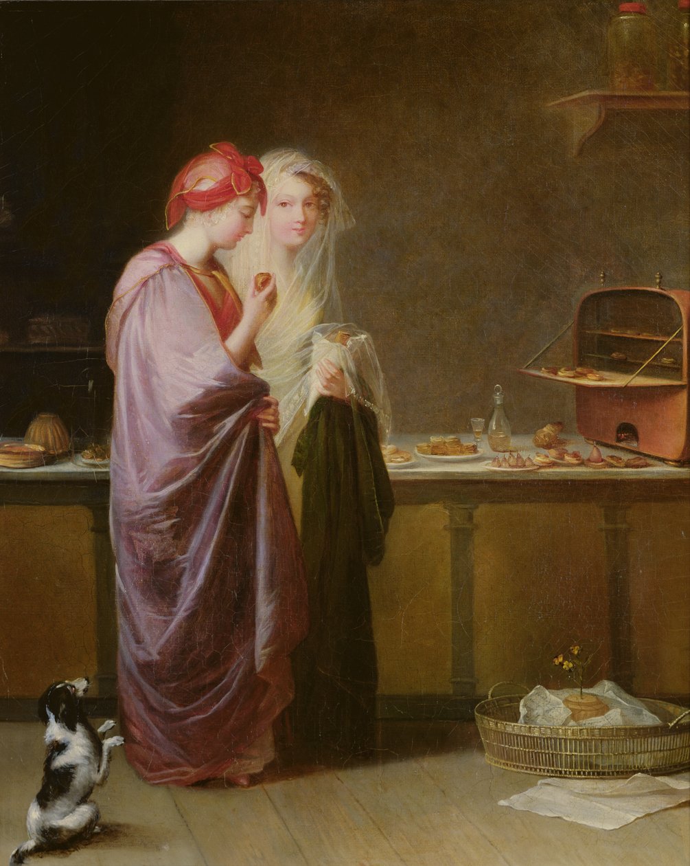 Két szép hölgy, 1810-40 körül alkotó: Antoinette Cecile Hortense Lescot Haudebourt