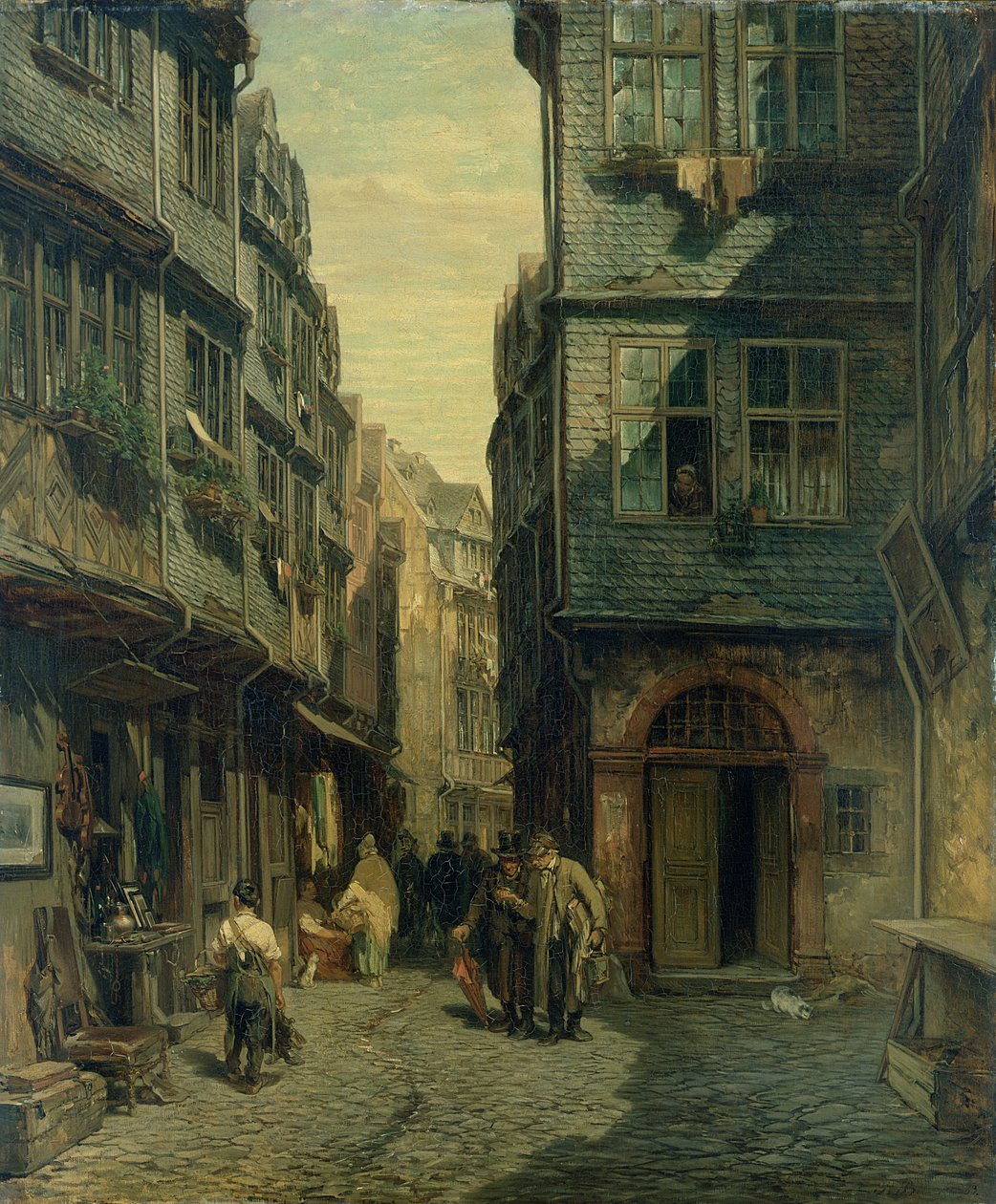 A frankfurti zsidó negyed, 1883 alkotó: Anton Burger