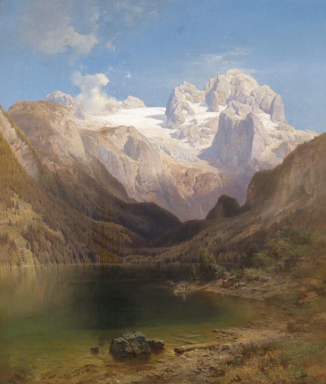 Kilátás Gosausee -től a Dachsteinig alkotó: Anton Hansch