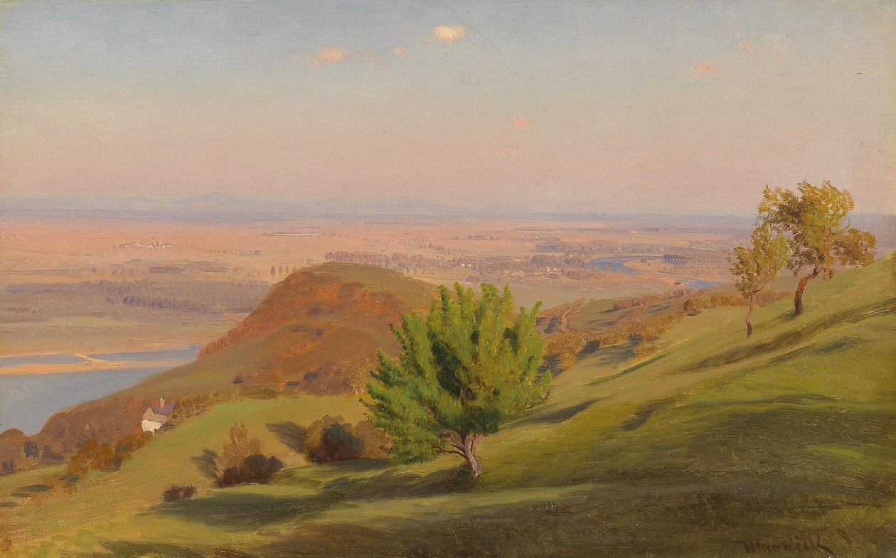 Donaulandschaft bei WiennEnglish: Duna Landscape near Viennan alkotó: Anton Hlavacek