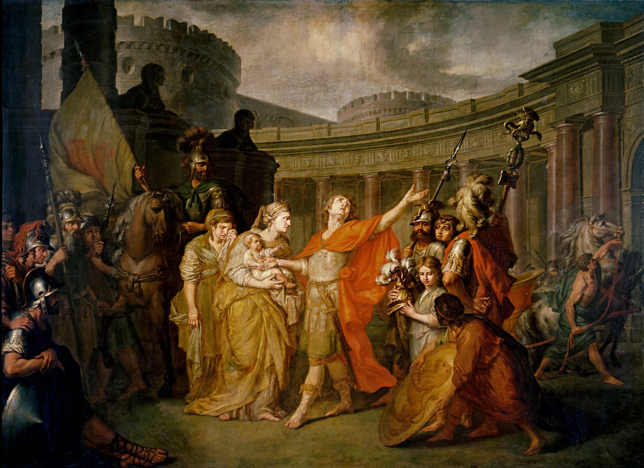 Hector és Andromache búcsúzása alkotó: Anton Pavlovich Losenko