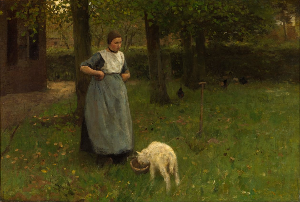Nő Larenből bárányhúsból alkotó: Anton Mauve