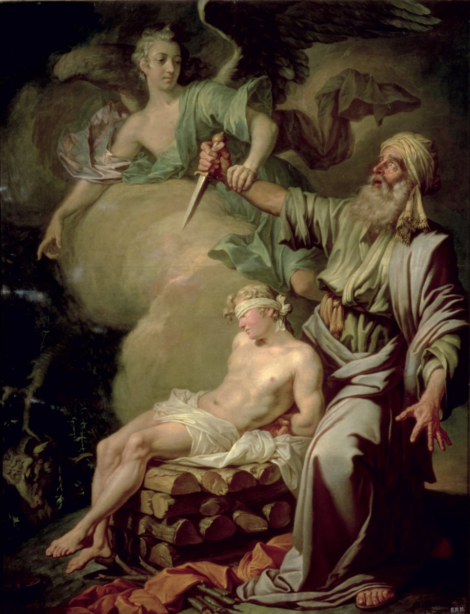 Izsák feláldozása, 1765 alkotó: Anton Pavlovich Losenko
