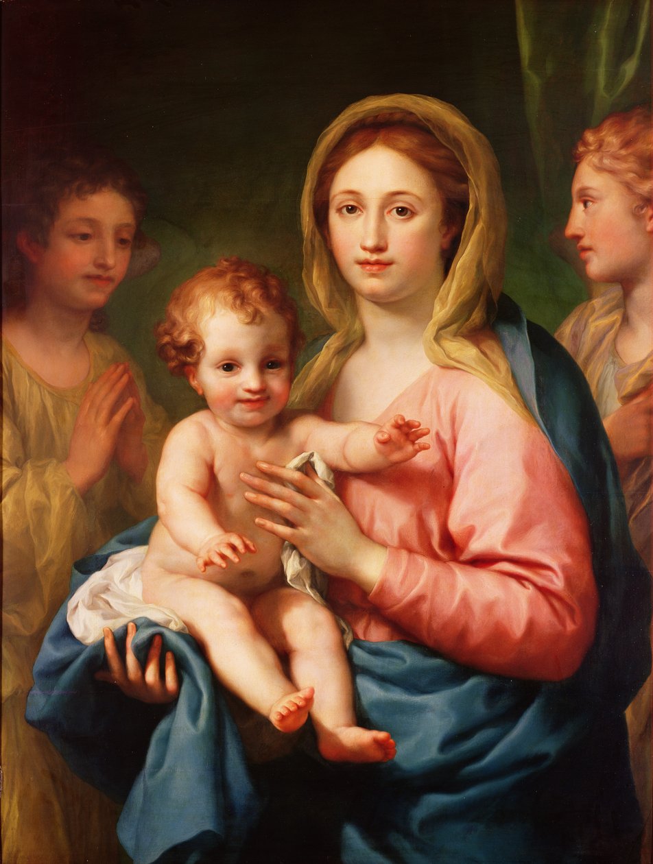 Madonna és gyermek két angyallal, 1770-73 alkotó: Anton Raphael Mengs