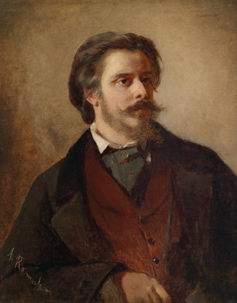 Berthold Winder festő (1833–1888) portréja alkotó: Anton Romako