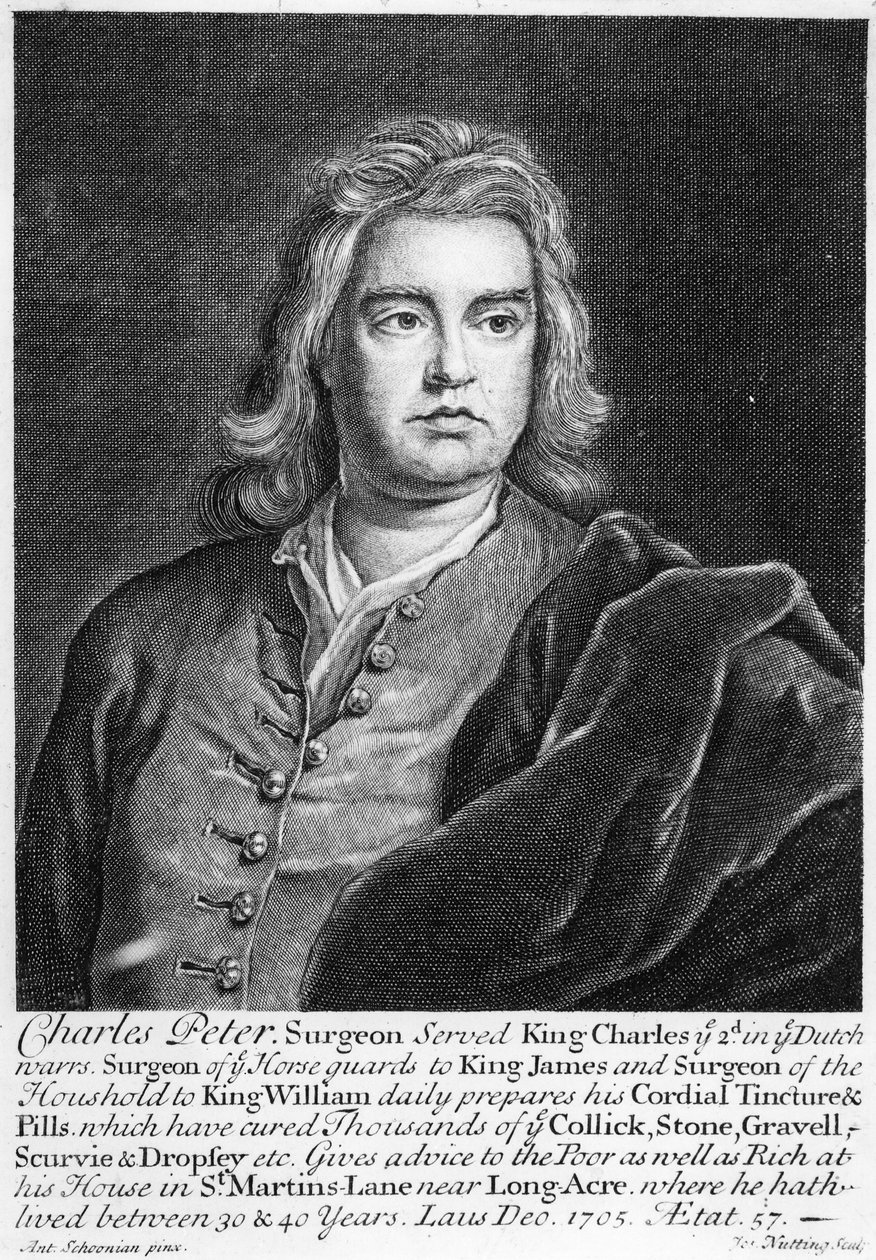 Károly Péter, Joseph Nutting metszete, 1705 alkotó: Anton Schoonjans
