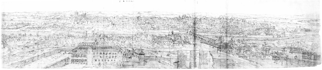 Kilátás Zamorára (Spanyolország) alkotó: Anton van den Wyngaerde