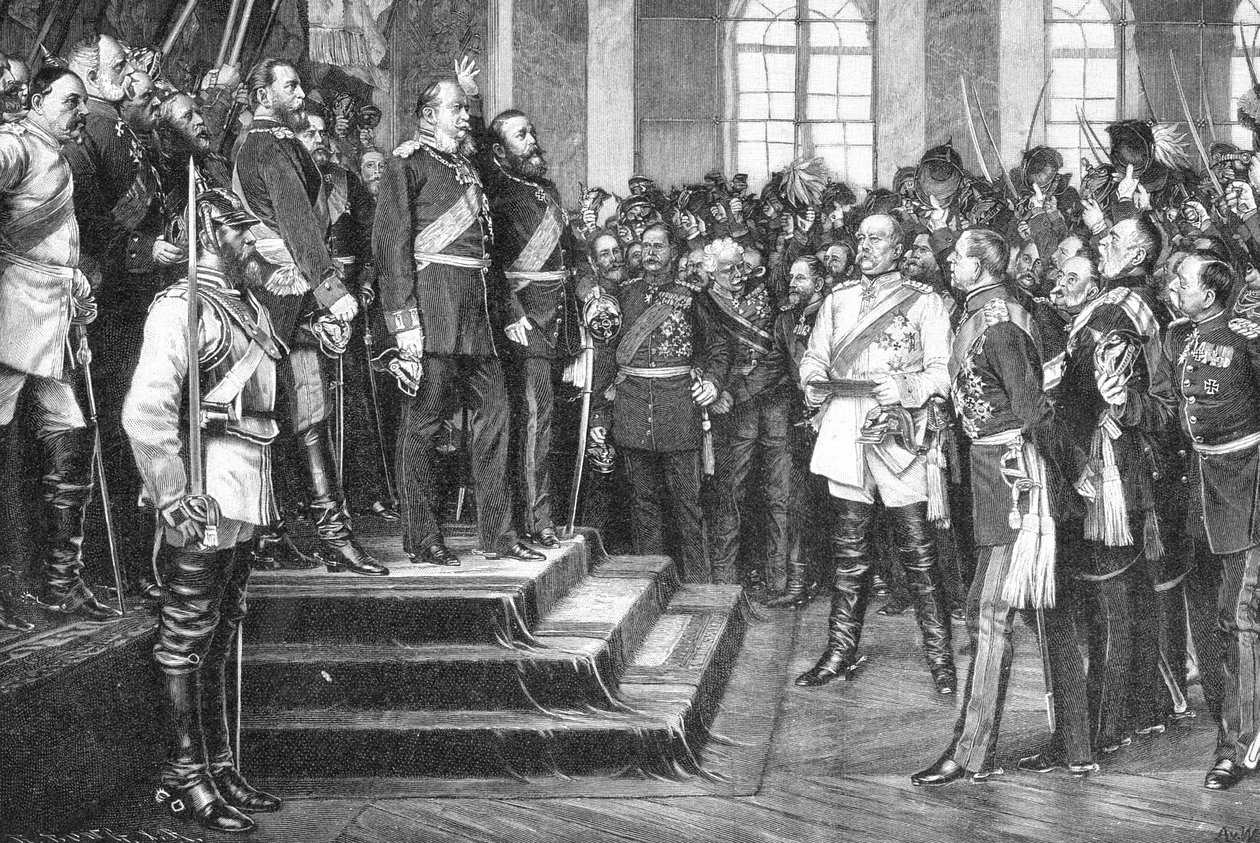 A Német Birodalom kikiáltása 1871 Versailles -ban alkotó: Anton Alexander von Werner