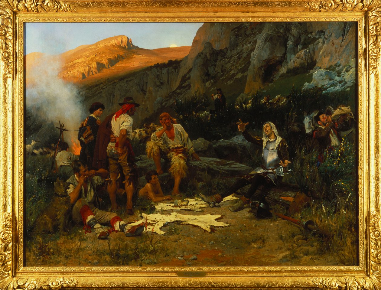 Don Quijote és a kecskepásztorok, 1870 alkotó: Anton Alexander von Werner