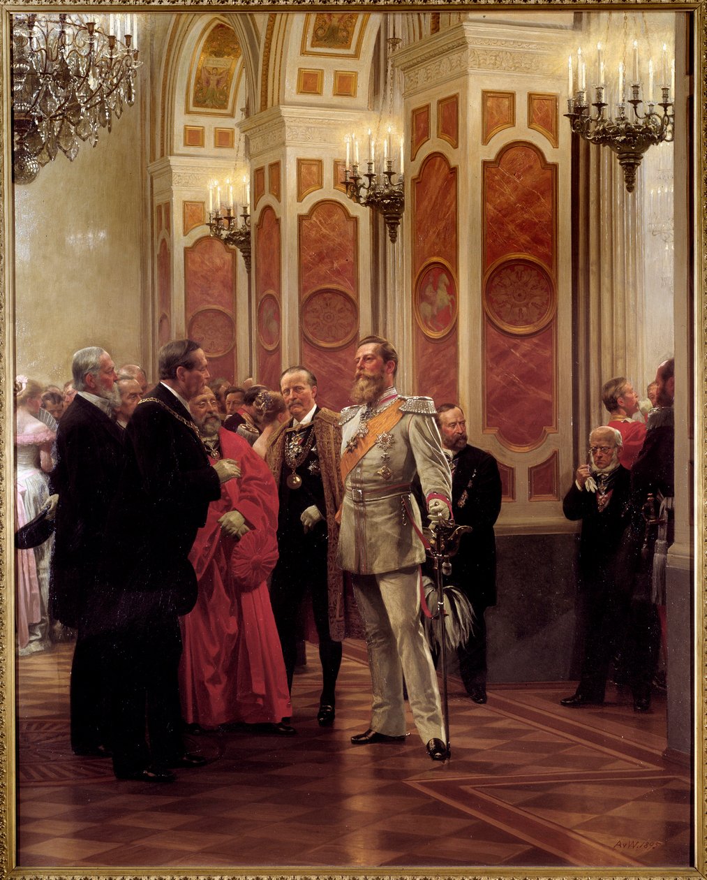 A porosz Kronprinz Vilmos (1882-1951) az udvari bálon (olaj, vászon) alkotó: Anton Alexander von Werner