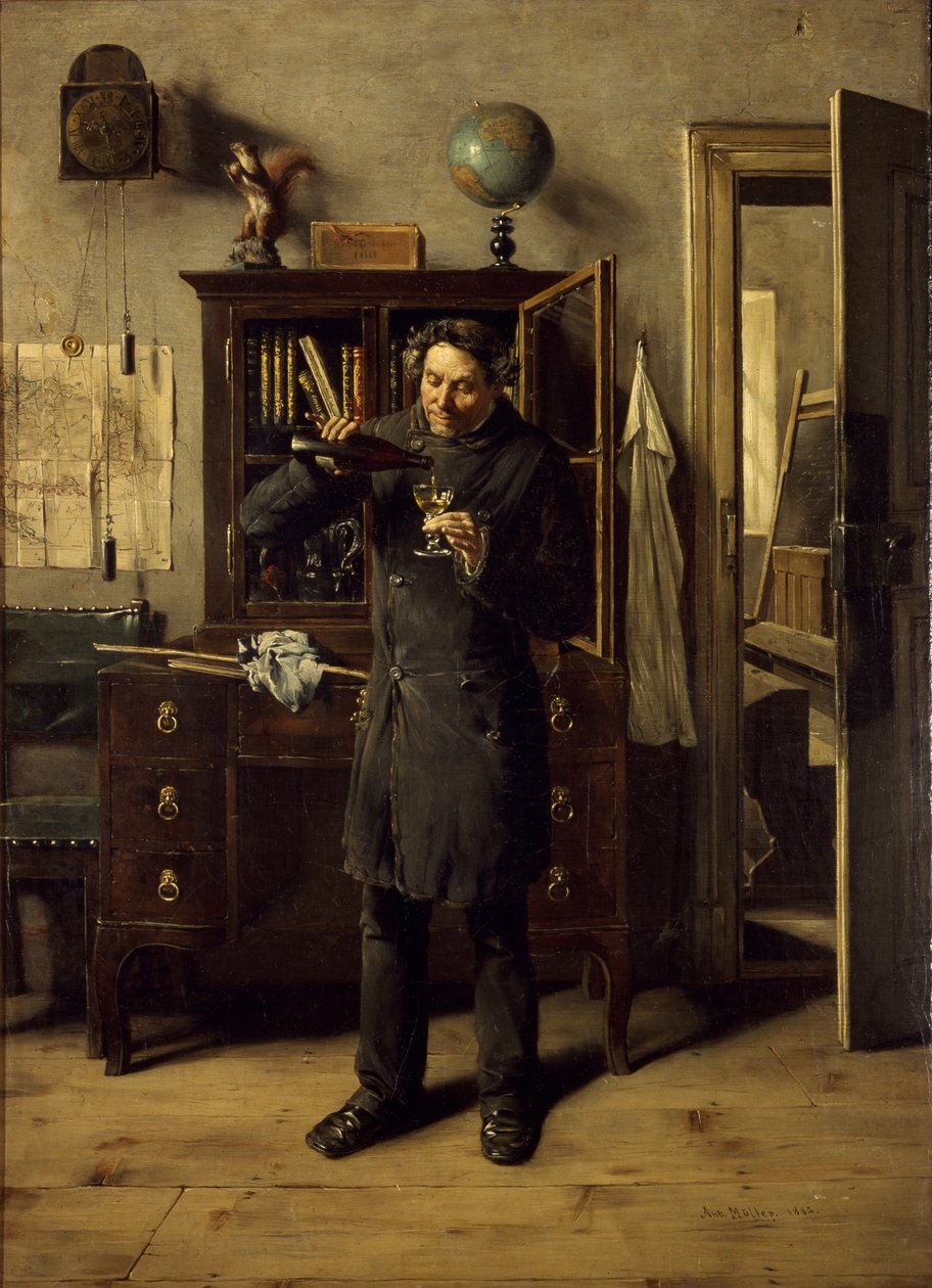 Részeg tanár, 1882 alkotó: Anton Eduard Müller