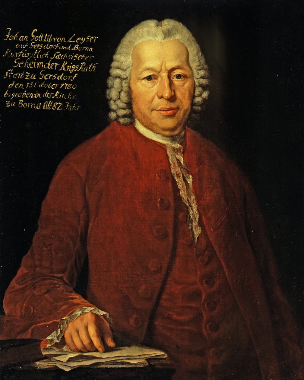 Johann Gottlieb von Leyser szász választófejedelmi haditanácsos (kb. 1698-1780) alkotó: Anton Graff
