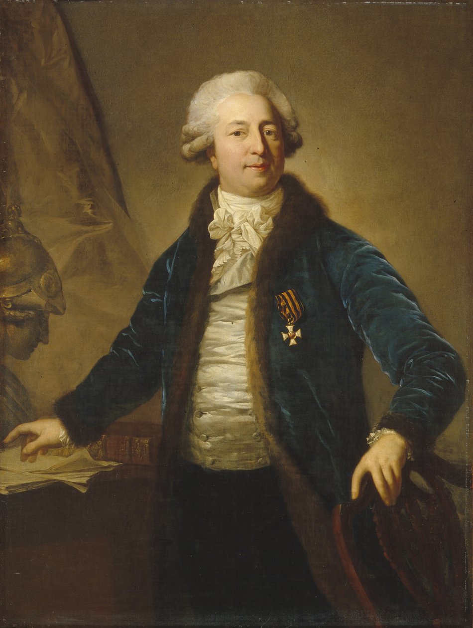 Adrian Ivanovics Divov portréja 1749-1814, 1790-es évek alkotó: Anton Graff