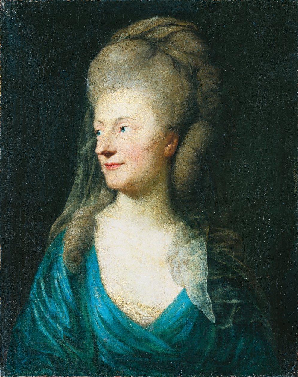 Johanna Henriette Louise Bestucheff-Rumin grófnő, születési nevén von Carlowitz (1717–1787) portréja () alkotó: Anton Graff