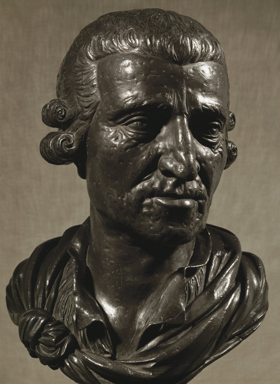 Joseph Haydn. Öntött ólom mellszobor ... alkotó: Anton Grassi