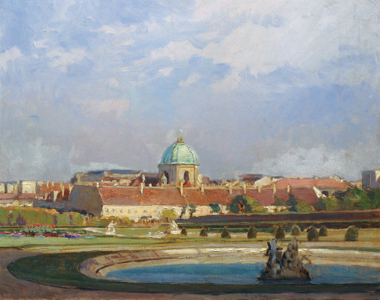 Kilátás a szalézi templomra alkotó: Anton Hans Karlinsky