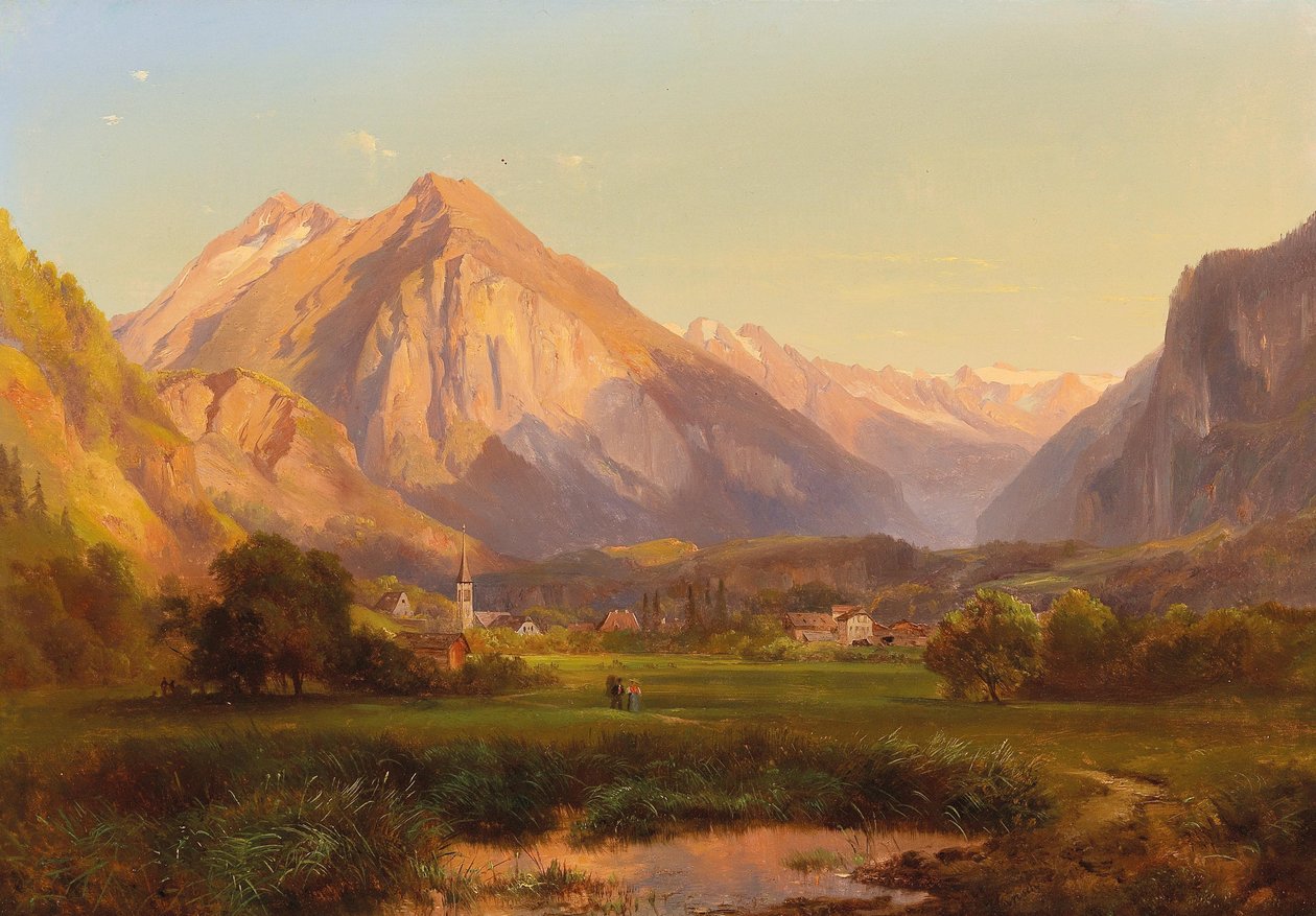 Alpesi táj alkotó: Anton Hansch