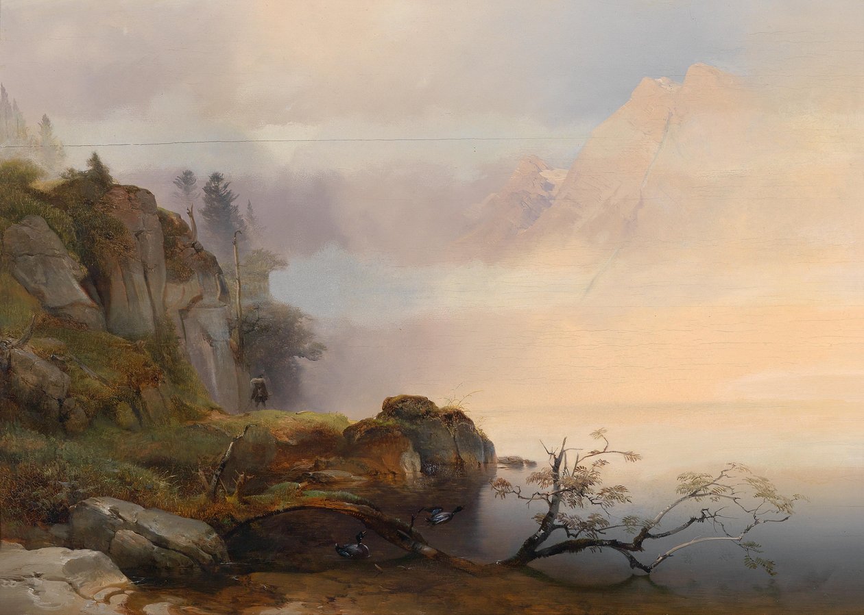 Anton Hansch Őszi hangulat a tónál 1846 alkotó: Anton Hansch