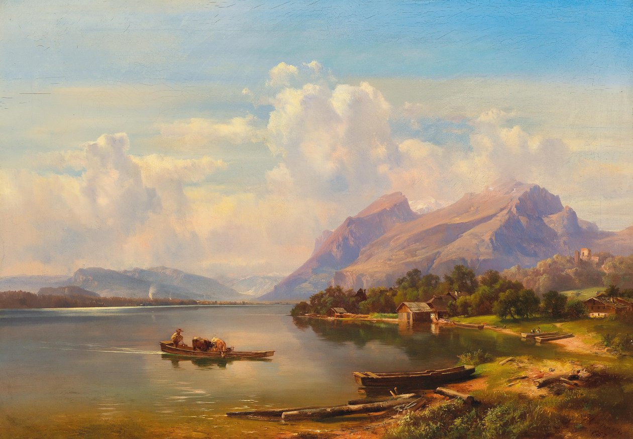 Német: Millstätter-tó See in Karintia alkotó: Anton Hansch