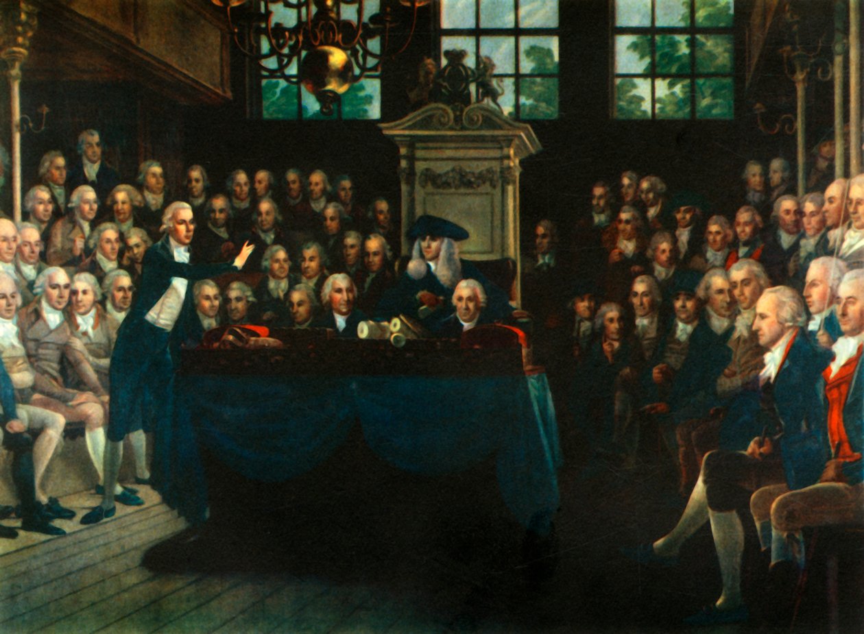 „William Pitt, the Younger, Addressing the Commons”, 1793, 1947. alkotó: Anton Hickel