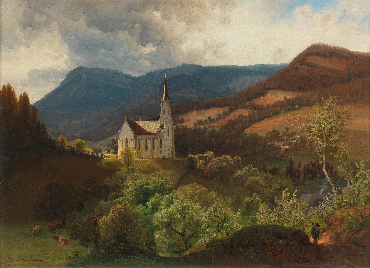 Anton Hlavacek Bergkirche alkotó: Anton Hlavacek