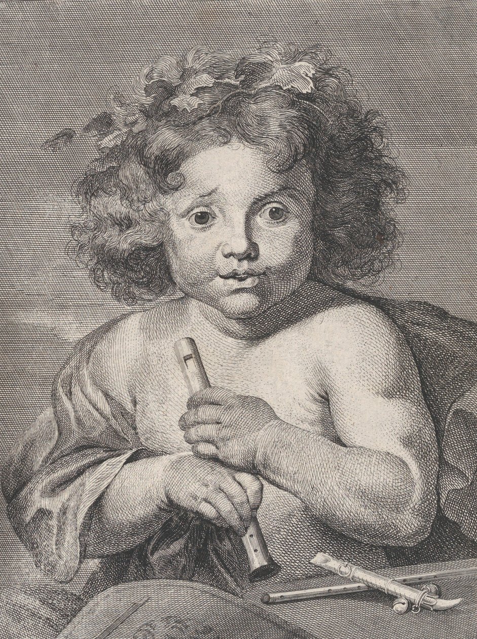 Az ifjú Bacchus fuvolával a kezében, 1728. alkotó: Anton Joseph von Prenner