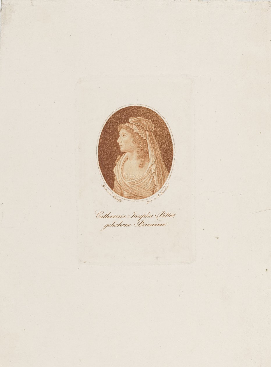 Katharina Josepha Ritter portréja, született Baumann 11763-1849, c. 1800. alkotó: Anton Karcher