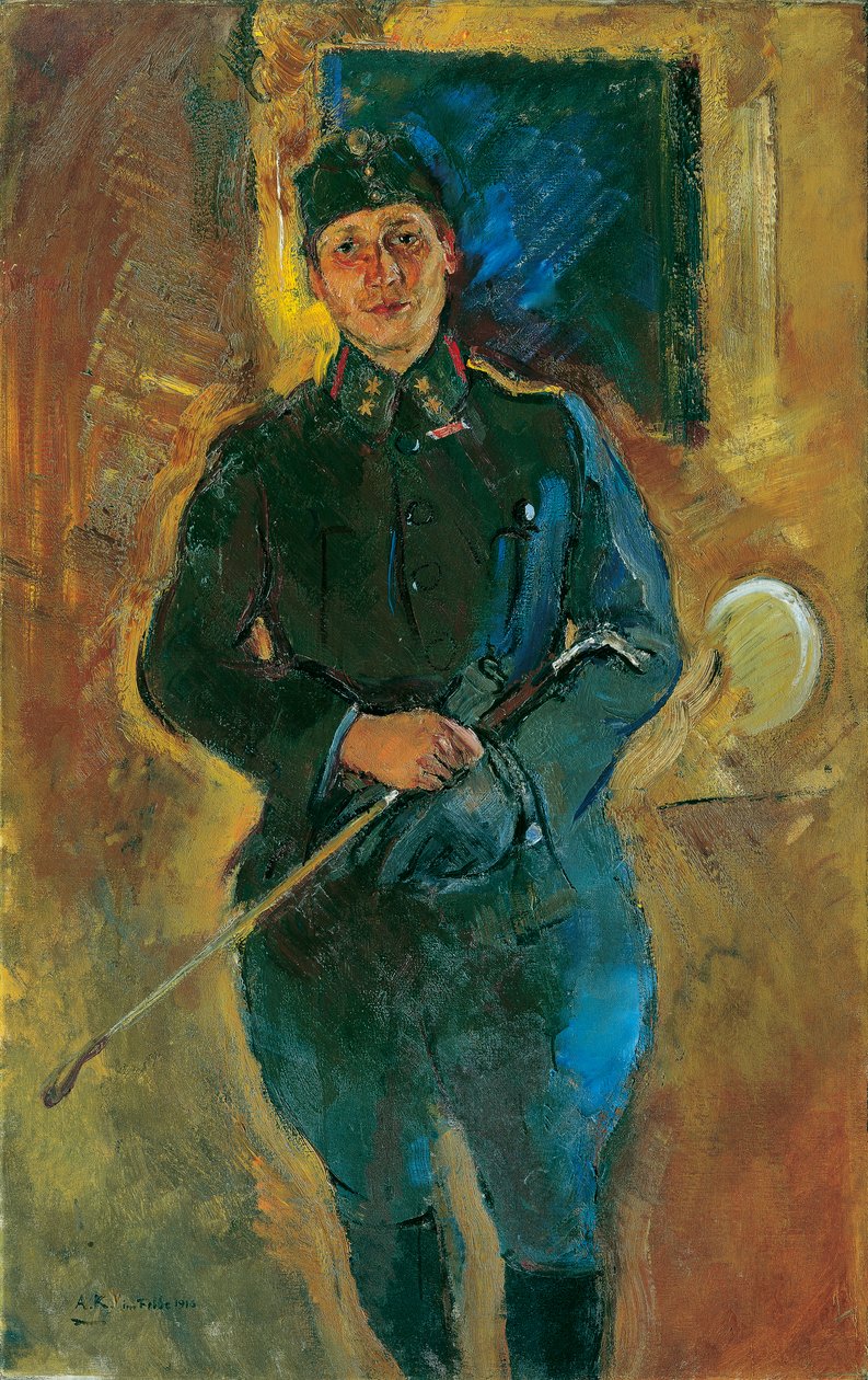 Otto von Aichelburg-Zossenegg lovassági hadnagyként alkotó: Anton Kolig