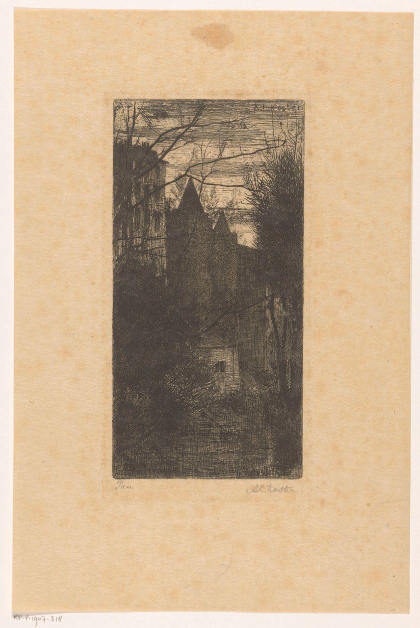 Pau vára alkonyatkor alkotó: Anton L. Koster (signed by artist)