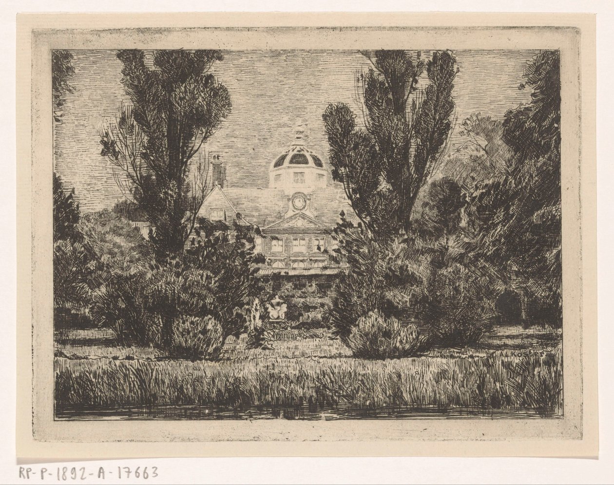 A hágai Huis ten Bosch-palota hátulja alkotó: Anton L. Koster