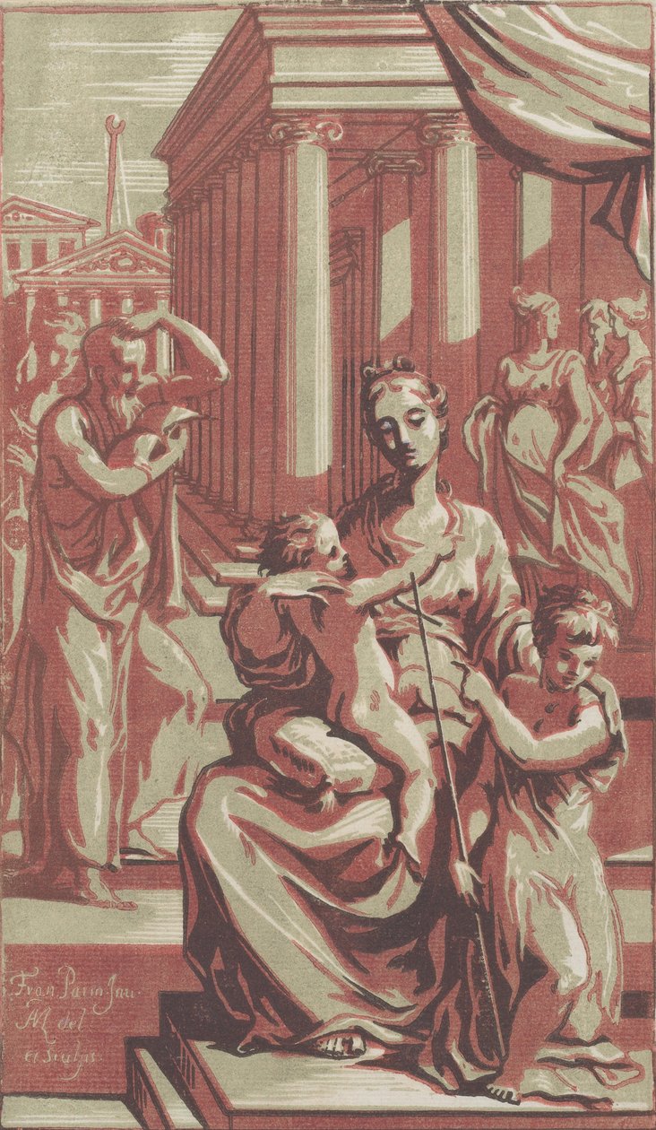 Szűz és gyermek Keresztelő Szent Jánossal, kb. 1722. alkotó: Anton Maria Zanetti