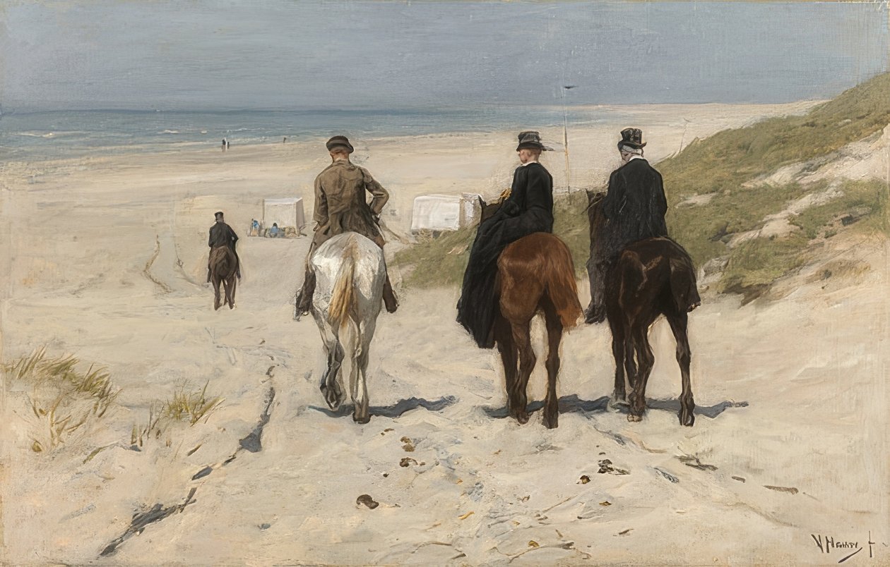 Lovaglás a tengerparton. 1876 alkotó: Anton Mauve