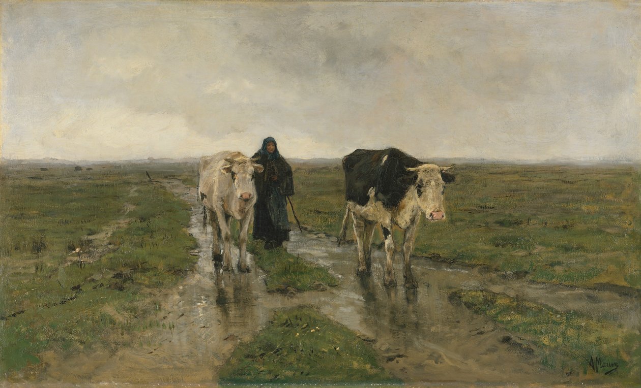 Változó legelő, kb. 1880-as évek. alkotó: Anton Mauve