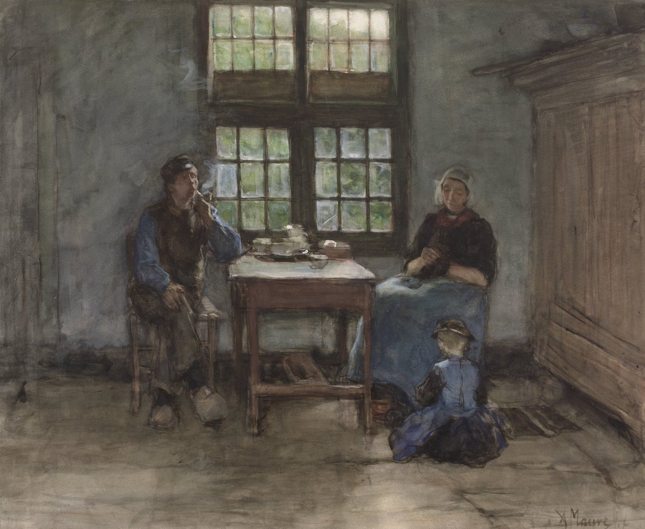 Laren belseje alkotó: Anton Mauve